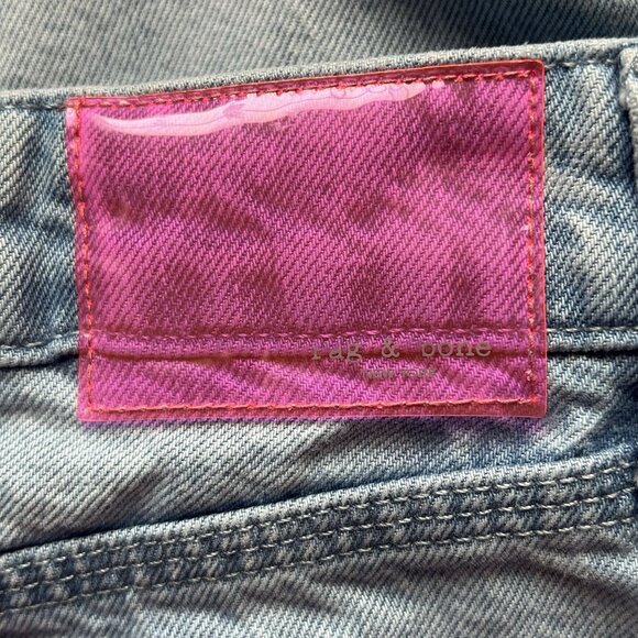 Rag & Bone Women Jeans 29/8 High Rise Zipper Pockets Ankle Raw Hem Distressed - Picture 8 of 11